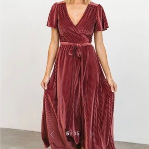 Baltic Born Andi Ribbed Velvet Wrap Dress